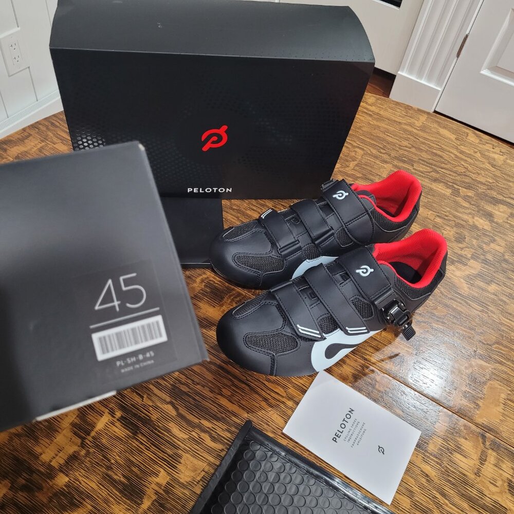 NEW Peloton Cycling Shoes. Black and Red. Unisex. Original Box. - Picture 5 of 13